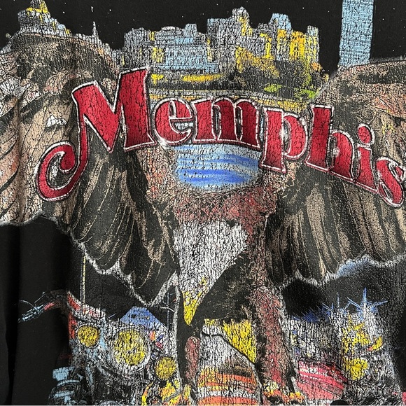 Hard Rock Cafe x Pacsun Memphis Black Graphic T-Shirt -Men's Size Large - Picture 3 of 6